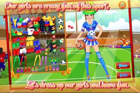 Football Princess Dressup screenshot 2