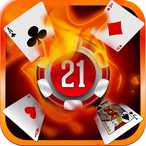 A Hit It Rich BlackJack 21 Jackpot Vegas Party Casino Game Icon