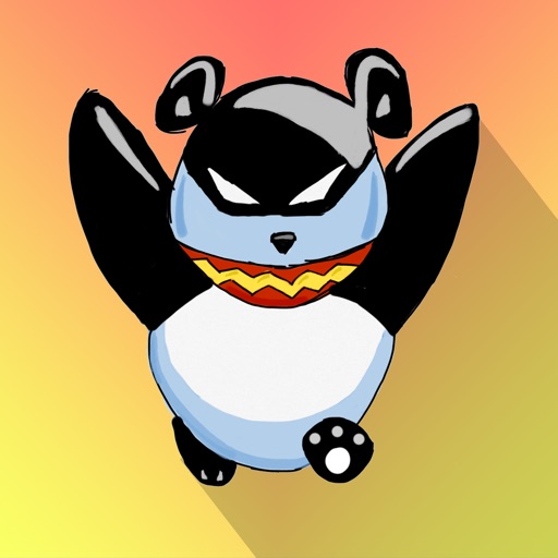 Flyer Panda the paper ninja, destroy attacking aliens iOS App