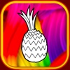 fruit coloring book pineapple show for kid
