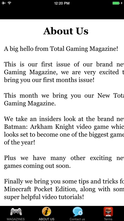 Total Gaming Magazine - The #1 New Games Magazine Bringing You the Very Best Reviews and Features!