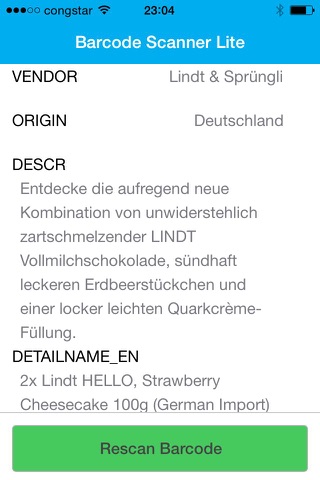 Barcode Scanner Lite EAN GTIN QR Code screenshot 3
