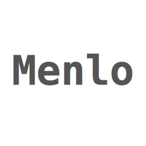 Keyboard of Menlo Font: Artistic Style Keys for iOS 8