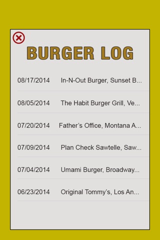 Burger Tracker - Log Your Burger Intake screenshot 3
