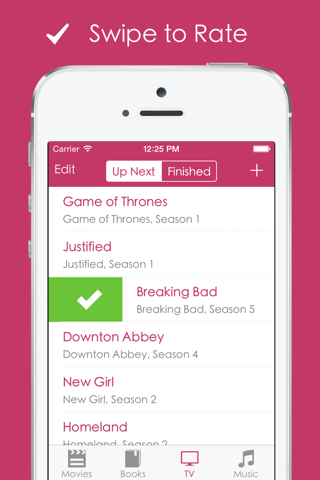 MediaBox Todo List for Movies, Books, TV and Music screenshot 2