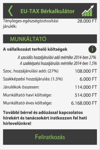 EU-TAX Bérkalkulátor screenshot 3