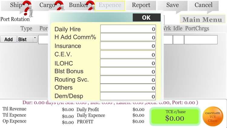 Voyage Estimation and Calculation