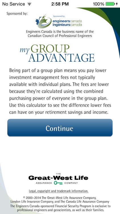 Engineers Canada My Group Advantage Calculator