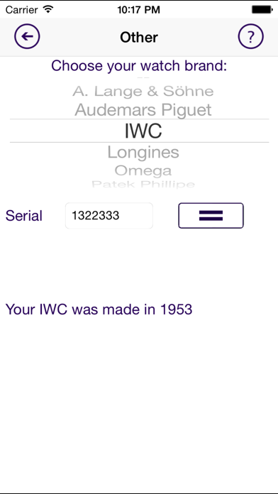 Luxury Swiss watch production date Screenshot 1