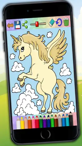 Game screenshot Unicorns and ponies - drawings to paint and coloring book hack