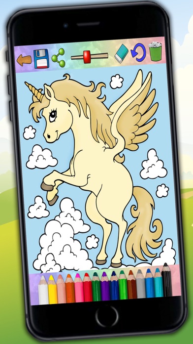 How to cancel & delete Unicorns and ponies - drawings to paint and coloring book from iphone & ipad 3