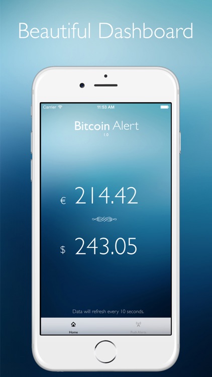 Bitcoin Alert - with daily Push Notifications