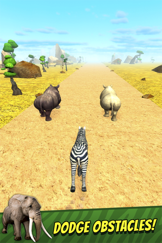 Safari Run Free - Wild Animal Jam Running Survival Games for Kids screenshot 2