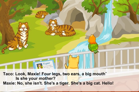 Children Learning English Dialogue With Cat And Parrot screenshot 2