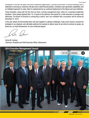 Kennametal Annual Report 2014 screenshot 3