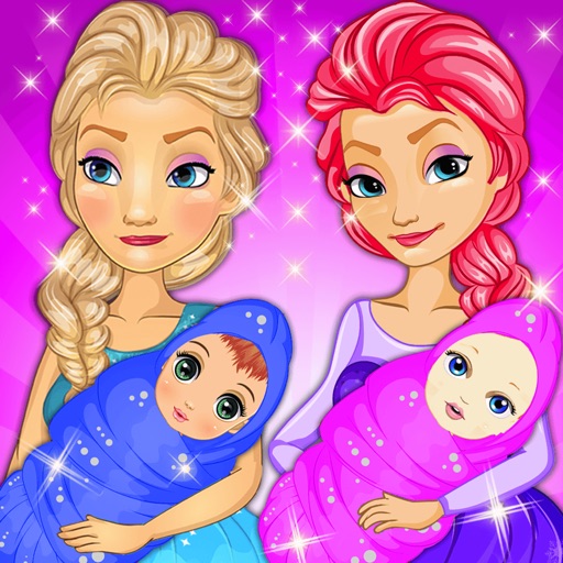 Twins New Baby Born and Twins Mom Icon