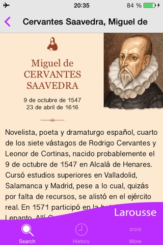 Larousse de Biografías screenshot 3