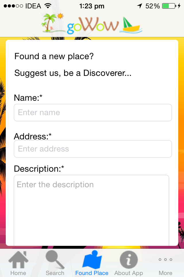 GoWow GOA Travel Guide App