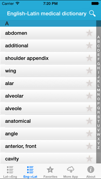 Latin medical terms dictionary Screenshot 4