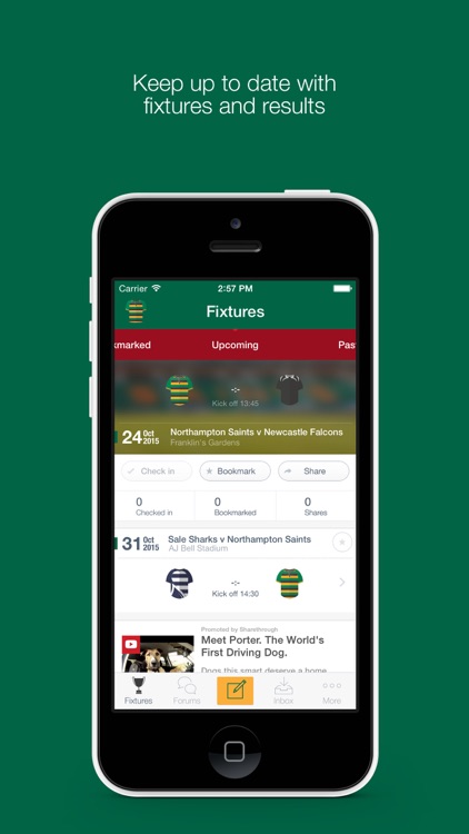 Fan App for Northampton Saints