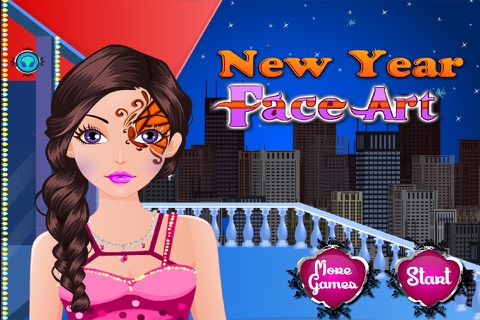 New Year Face Art - Girls Games screenshot 2