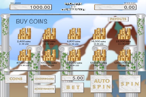 House of Fun Olympus Heart Diamond Play Slots Machines - Deluxe Riches Las Vegas Casino screenshot 4