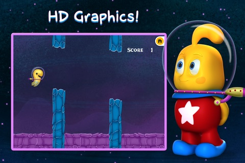 Flappy Alien Hops - Challenging Survival game FREE screenshot 2