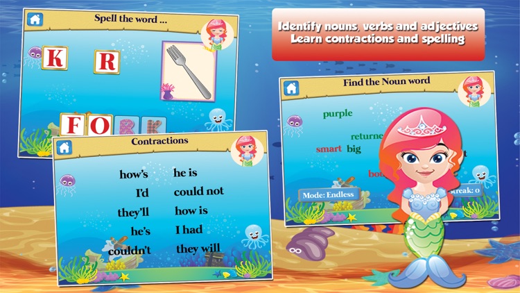 Mermaid Princess Grade 1 Games screenshot-4