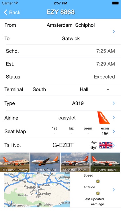 London Gatwick iPlane Flight Information