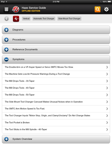 Haas Service Guide Offline Edition screenshot 4