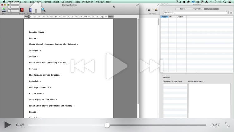 Introduction to Screenwriting For Final Draft