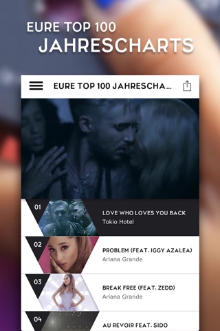 VIVA Charts – Deutsche Top 10 & Top 100 Musikcharts – kostenlose Musikvideos und Musik der deutschen Single und Album Charts. screenshot 3