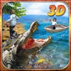 Crocodile Attack Simulator 3D – steer the wild alligator and hunt down farm animals