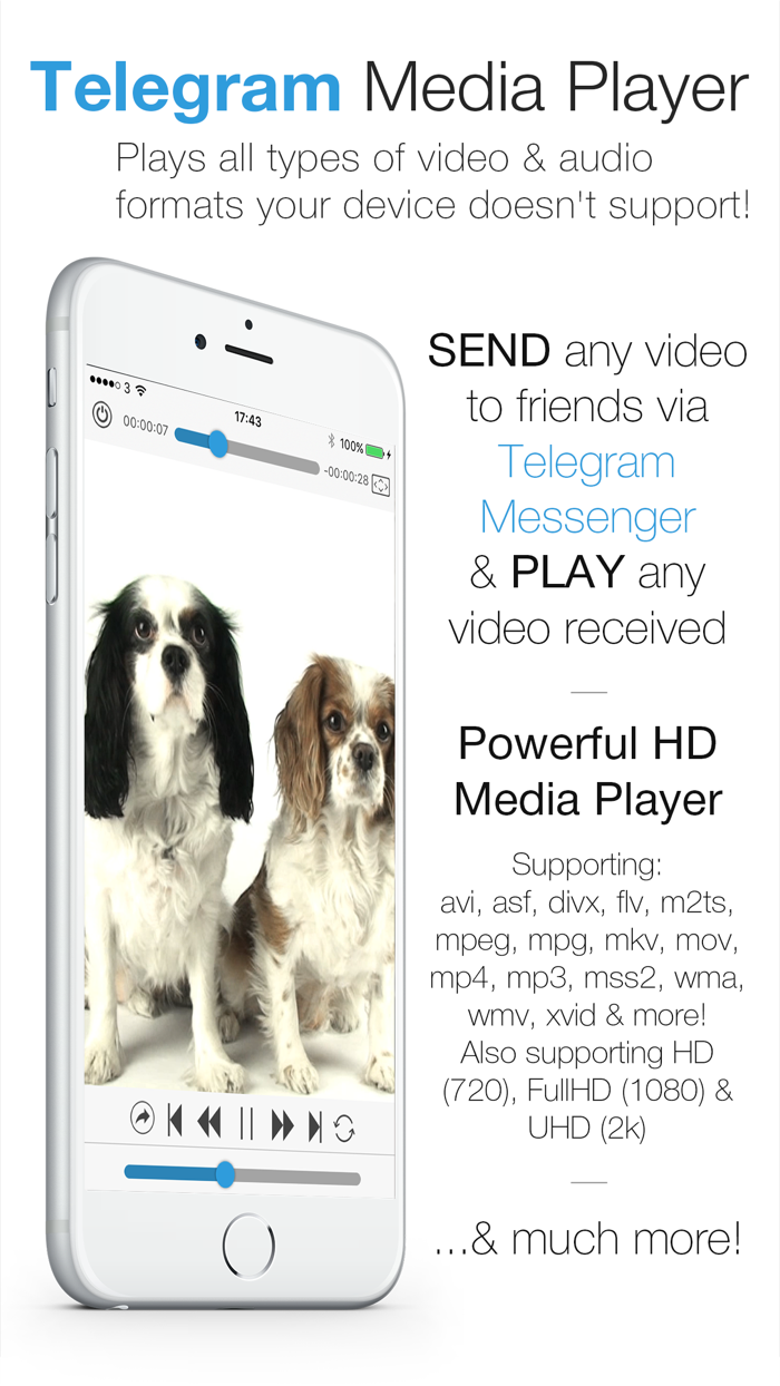 Telegram Media Player - Video  Movie Player for Telegram Messenger