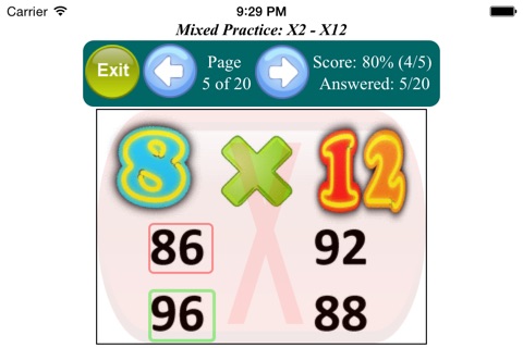 Multiplication Table - Full Version (with word problems) screenshot 4