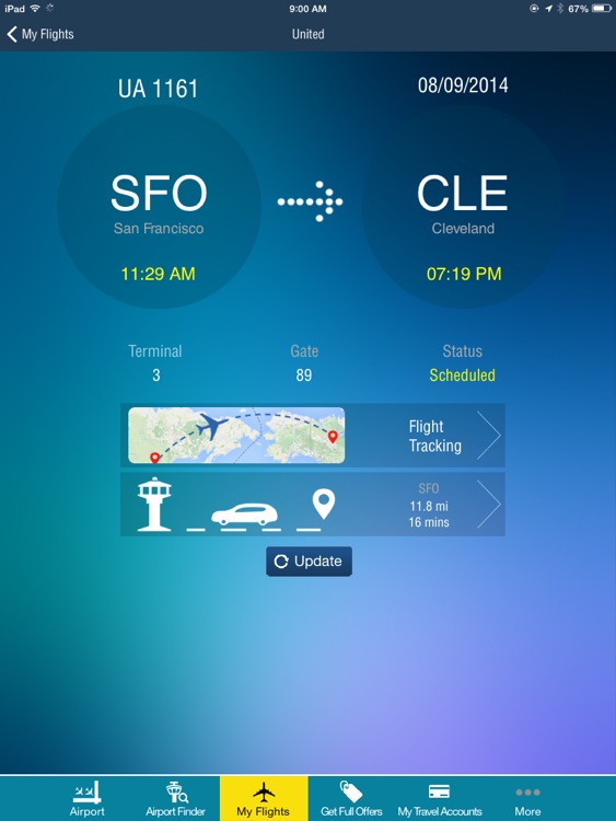 Cleveland Airport + Flight Tracker Premium HD Hopkins CLE