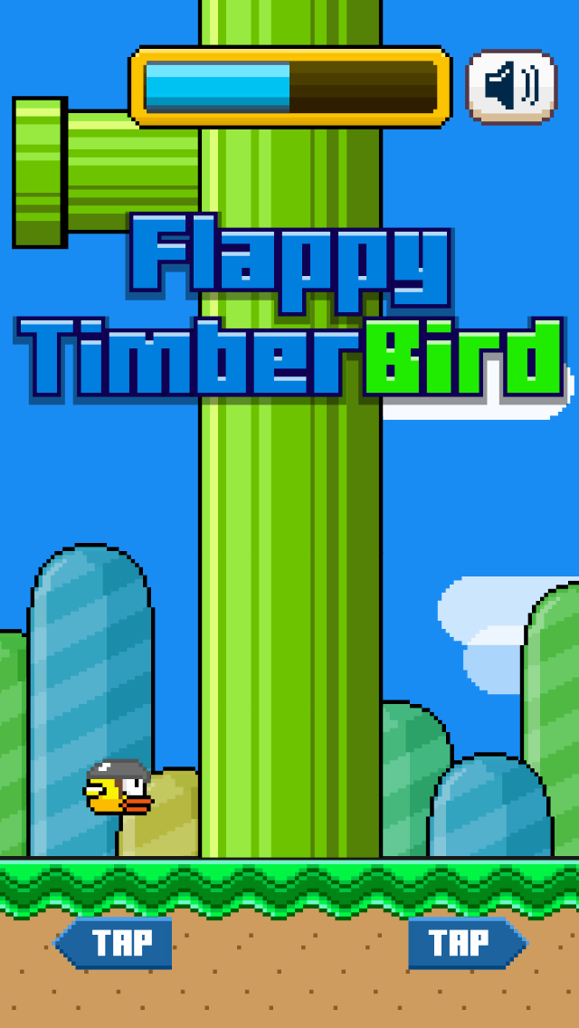 Flappy TimberBird - The Adventure of a Tiny Timberman Bird Screenshot 1