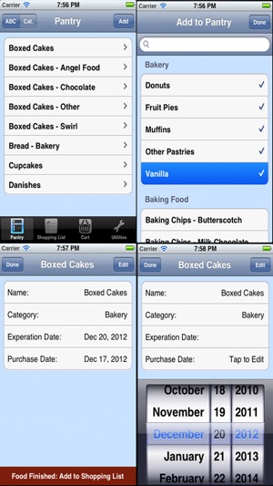 Grocery Shopping Checklist and Pantry In