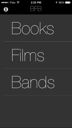 Books Films Bands