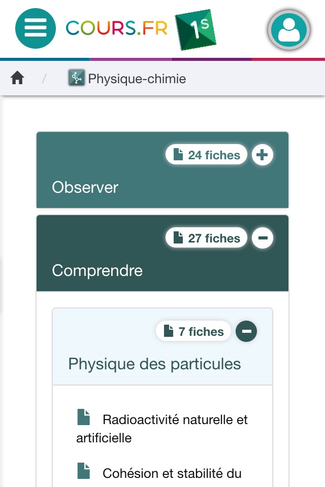 Cours.fr 1S screenshot 2