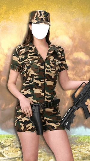 Women Army Photo Suit New(圖3)-速報App