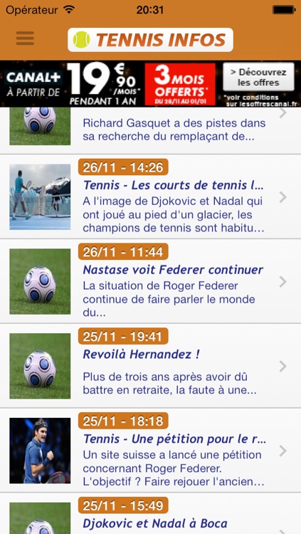 Tennis Actualités : Live , infos et resultats