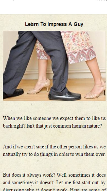 Learn To Impress A Guy