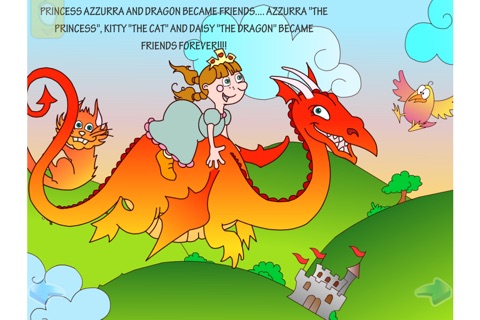Princess Azzurra And The Dragon - Interactive eBook in English for children with puzzles and learning games screenshot 4