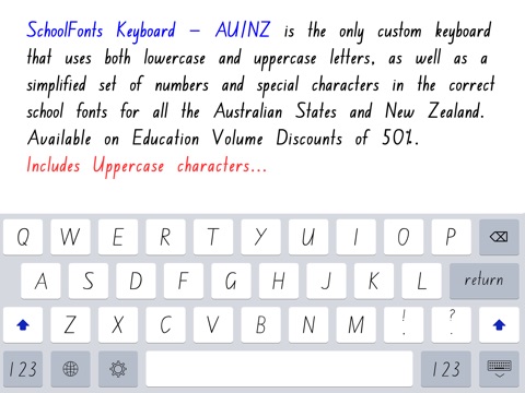 SchoolFonts Keyboard - AU/NZ Lowercase and Uppercase screenshot 2