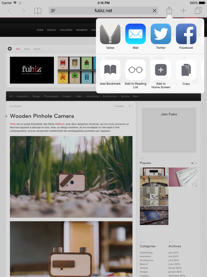 Valise Read It Later