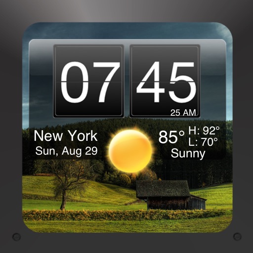 Nightstand Central for iPad Free - Alarm Clock with Weather and Photo Wallpapers icon