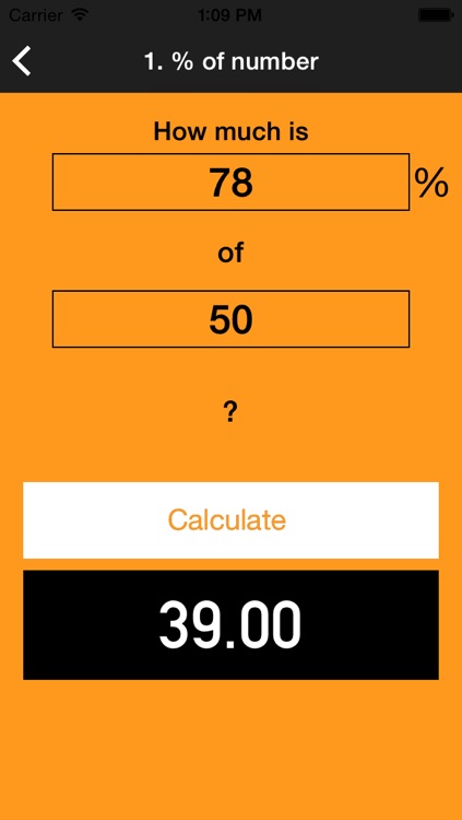 Percent Calculater : number percentage math value change calculator