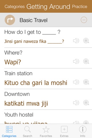 Swahili Pretati - Translate, Learn and Speak Swahili with Video Phrasebook screenshot 2