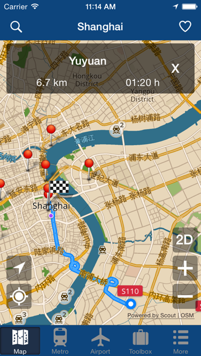 上海オフライン地図 - シティメトロエアポート screenshot1